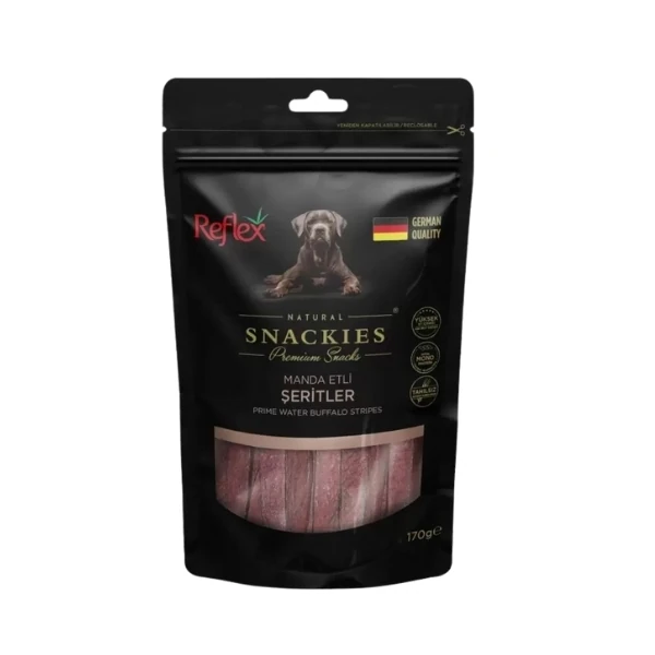 [RFT-143] Reflex Snackies Natural Manda Etli Şerit Tahılsız Köpek Ödül Maması (1 Adet)