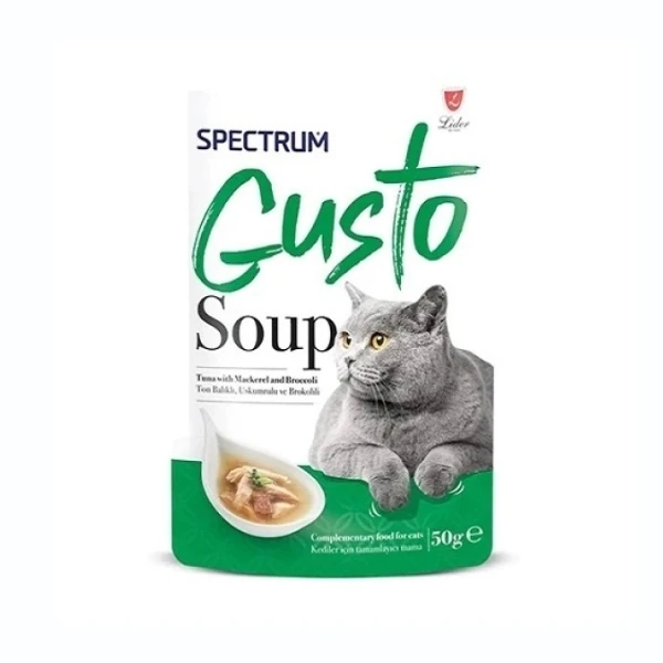 [SPG-104] Spectrum Gusto Soup Ton Balıklı Uskumrulu ve Brokolili Kedi Çorbası (1 Adet)