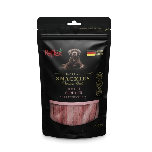 [RFT-137] Reflex Snackies Natural Keçi Etli Şerit Tahılsız Köpek Ödül Maması (1 Adet)