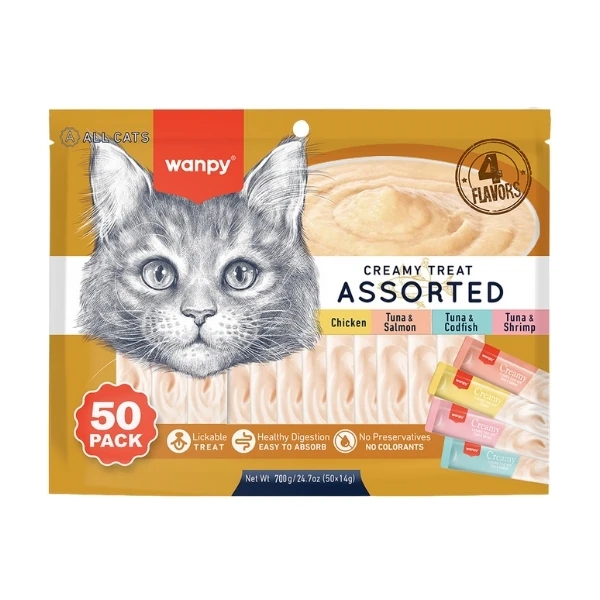 [PIWP-111] Wanpy Karışık 4 Lezzetli Sıvı Kedi Ödül Maması (1 Adet)