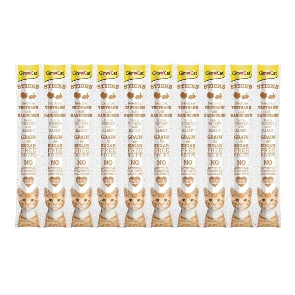[4002064422060] Gimcat Sticks Hindi ve Tavşan Etli Çubuk Kedi Ödül Maması (1 Adet)