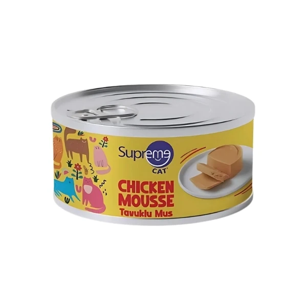 [8684207638710] Supreme Cat Püre Tavuklu Yetişkin Konserve Kedi Maması (85 Gr, Tekli)