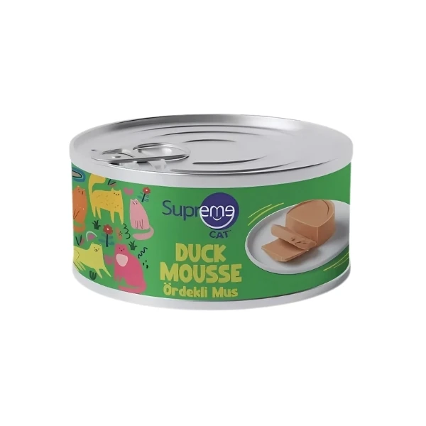 [8684207638734] Supreme Cat Püre Ördekli Yetişkin Konserve Kedi Maması (85 Gr, Tekli)