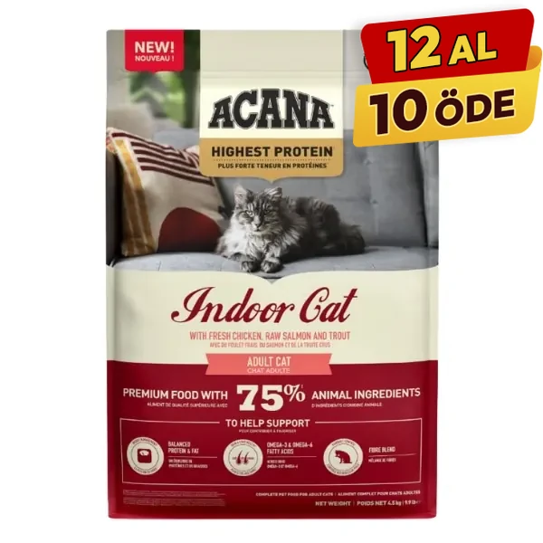 [064992723972] Acana Indoor Yüksek Proteinli Tavuklu ve Balıklı Yetişkin Kedi Maması (1.8 Kg)
