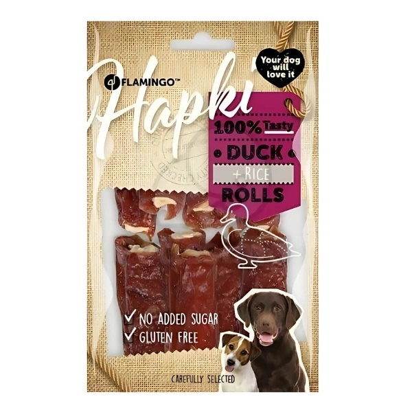 Flamingo Hapki Rolls Ördekli ve Pirinçli Köpek Ödül Maması