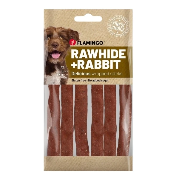 [241-521274] Flamingo R'hide Wrapped Sticks Tavşanlı Köpek Ödül Maması (1 Adet)