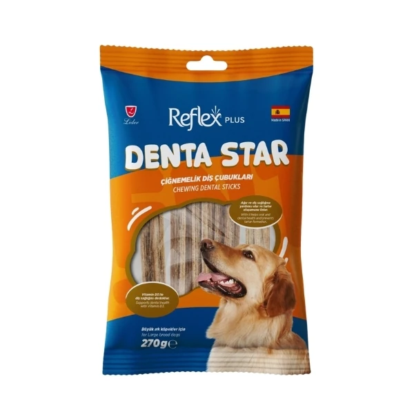 [RFT-069] Reflex Plus Denta Star Çiğnemelik Diş Çubukları Büyük Irk Yetişkin Köpek Ödül Maması (1 Adet)