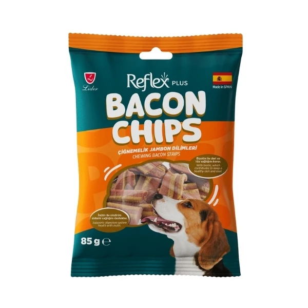 [RFT-066] Reflex Plus Bacon Chips Çiğnemelik Jambon Dilimleri Köpek Ödül Maması (1 Adet)