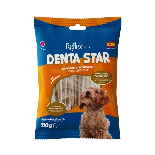 [RFT-067] Reflex Plus Denta Star Çiğnemelik Diş Çubukları Küçük Irk Yetişkin Köpek Ödül Maması (1 Adet)
