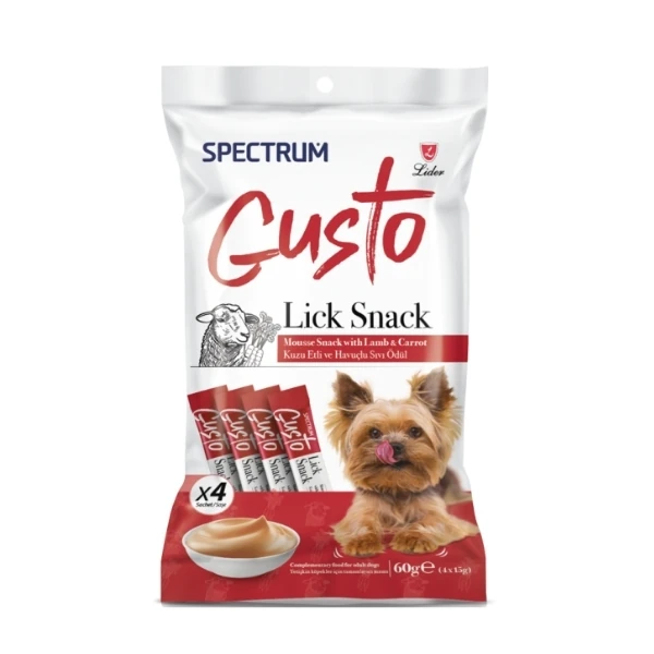[SPG-052] Spectrum Gusto Kuzu Etli ve Havuçlu Sıvı Yetişkin Köpek Ödül Maması (1 Adet)