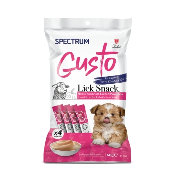 [SPG-055] Spectrum Gusto Kuzu Etli ve Bal Kabaklı Sıvı Yavru Köpek Ödül Maması (1 Adet)