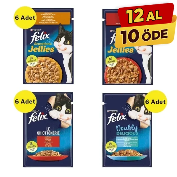 [8682608061441] Felix Karışık Lezzetler Pouch Yetişkin Kedi Ödül Maması