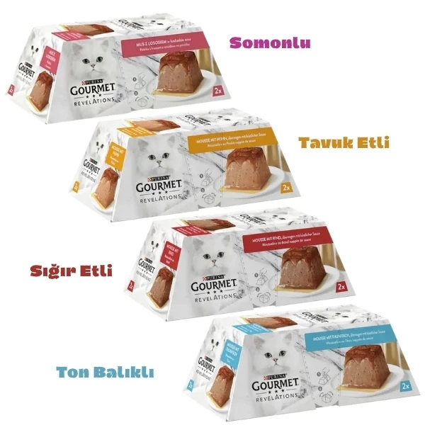 [8686021148345] Gourmet Revelations Karışık Yetişkin Konserve Kedi Maması