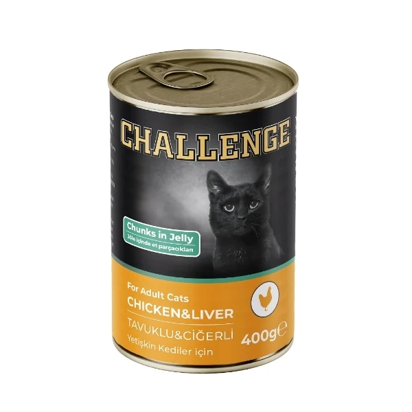 [8690286595424] Challenge Tavuklu Ciğerli Yetişkin Konserve Kedi Maması (1 Adet)