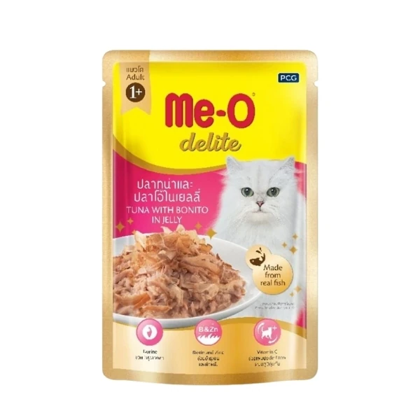[8850477018051] Meo Delite Palamut ve Ton Balıklı Pouch Yetişkin Konserve Kedi Maması (1 Adet)