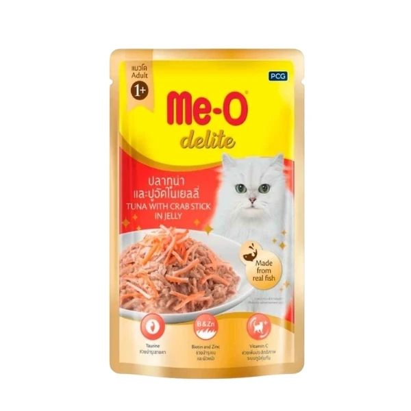 [8850477018075] Meo Delite Ton Balıklı ve Yengeçli Pouch Yetişkin Konserve Kedi Maması (1 Adet)
