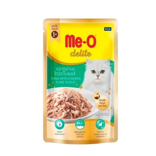 [8850477018037] Meo Delite Tavuklu ve Ton Balıklı Pouch Yetişkin Konserve Kedi Maması (1 Adet)