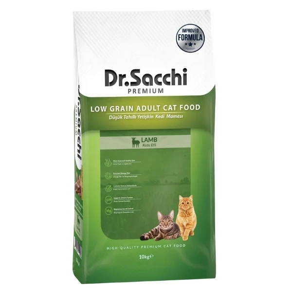 [8690286594663] Dr.Sacchi Premium Kuzu Etli Düşük Tahıllı Yetişkin Kedi Maması
