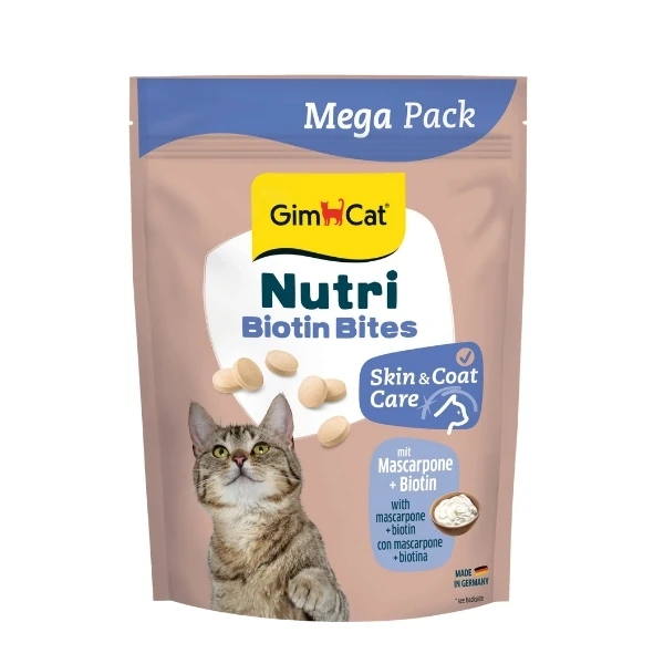 [4002064419695] Gimcat Nutri Biyotinli ve Mascarpone Peynirli Tablet Kedi Ödül Maması (1 Adet)