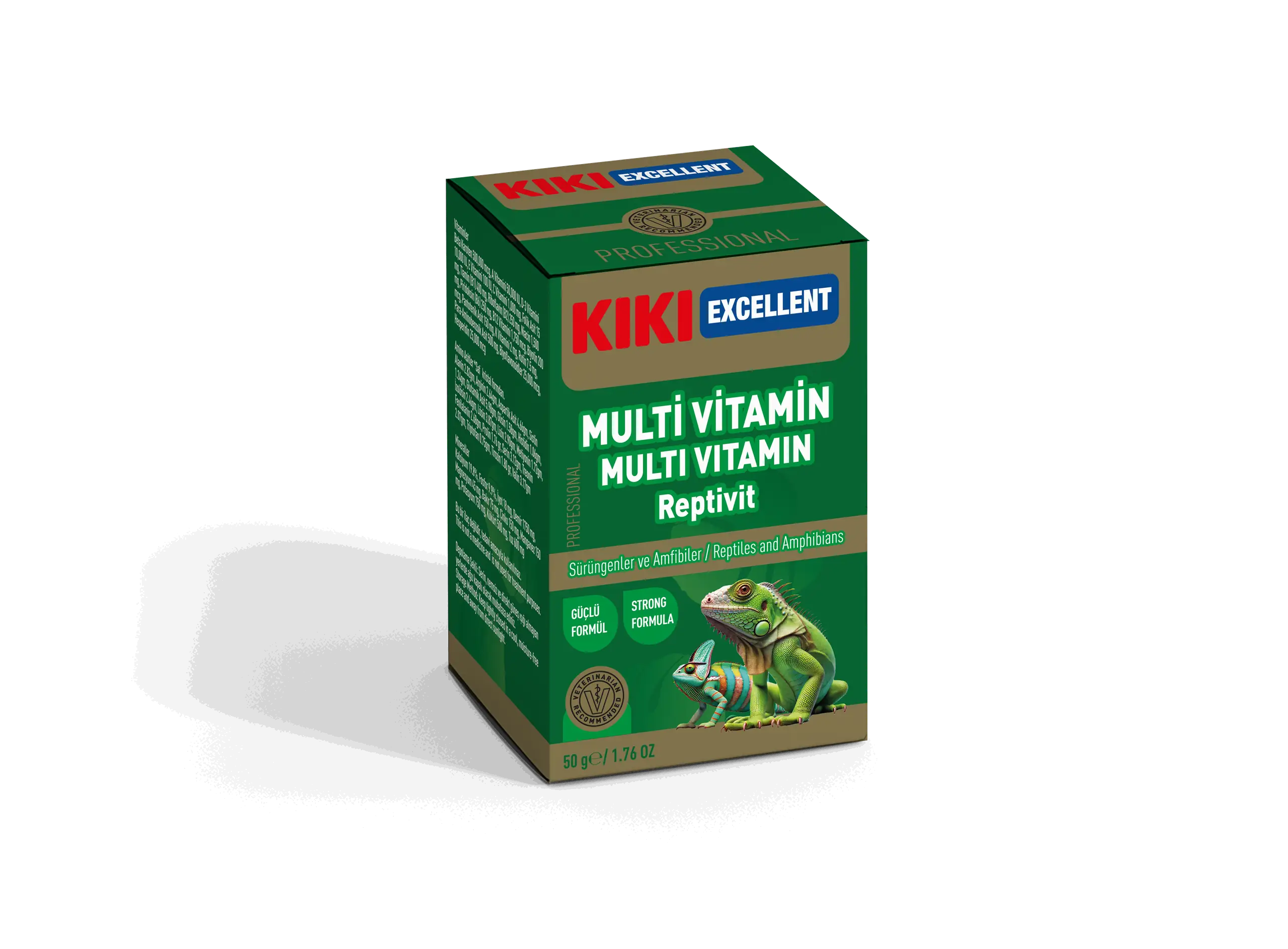 [KSTV100] Kiki Excellent Multi Vitamin Reptivit Sürüngenler ve Amfibiler için Toz Mineral (50 Gr)