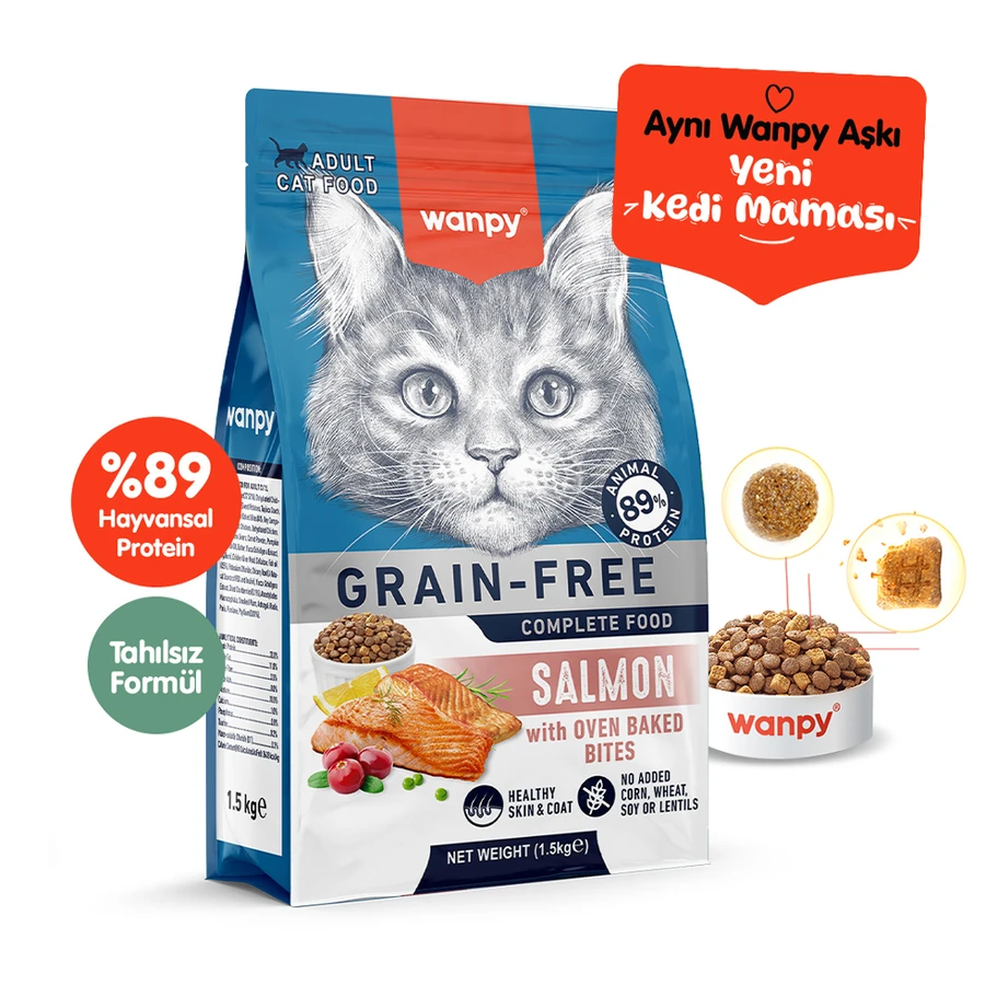 [PIWP-125] Wanpy Somonlu Tahılsız Yetişkin Kedi Maması