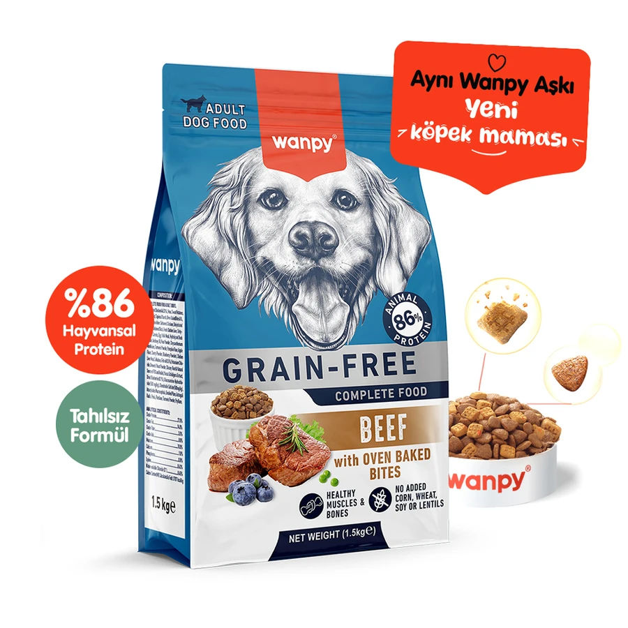 [PIWP-129] Wanpy Sığır Etli Tahılsız Yetişkin Köpek Maması