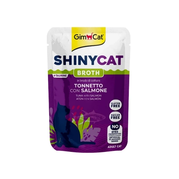 [4002064416915] GimCat Shinycat Sos İçinde Ton Balıklı ve Somonlu Pouch Yetişkin Konserve Kedi Maması (1 Adet)