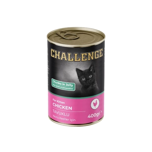 [8690286595417] Challenge Tavuklu Yavru Konserve Kedi Maması (1 Adet)