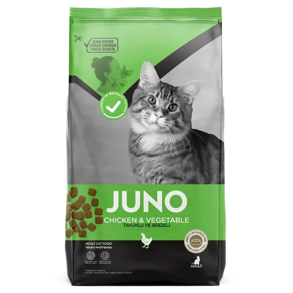 [132101012] Juno Tavuklu ve Sebzeli Yetişkin Kedi Maması