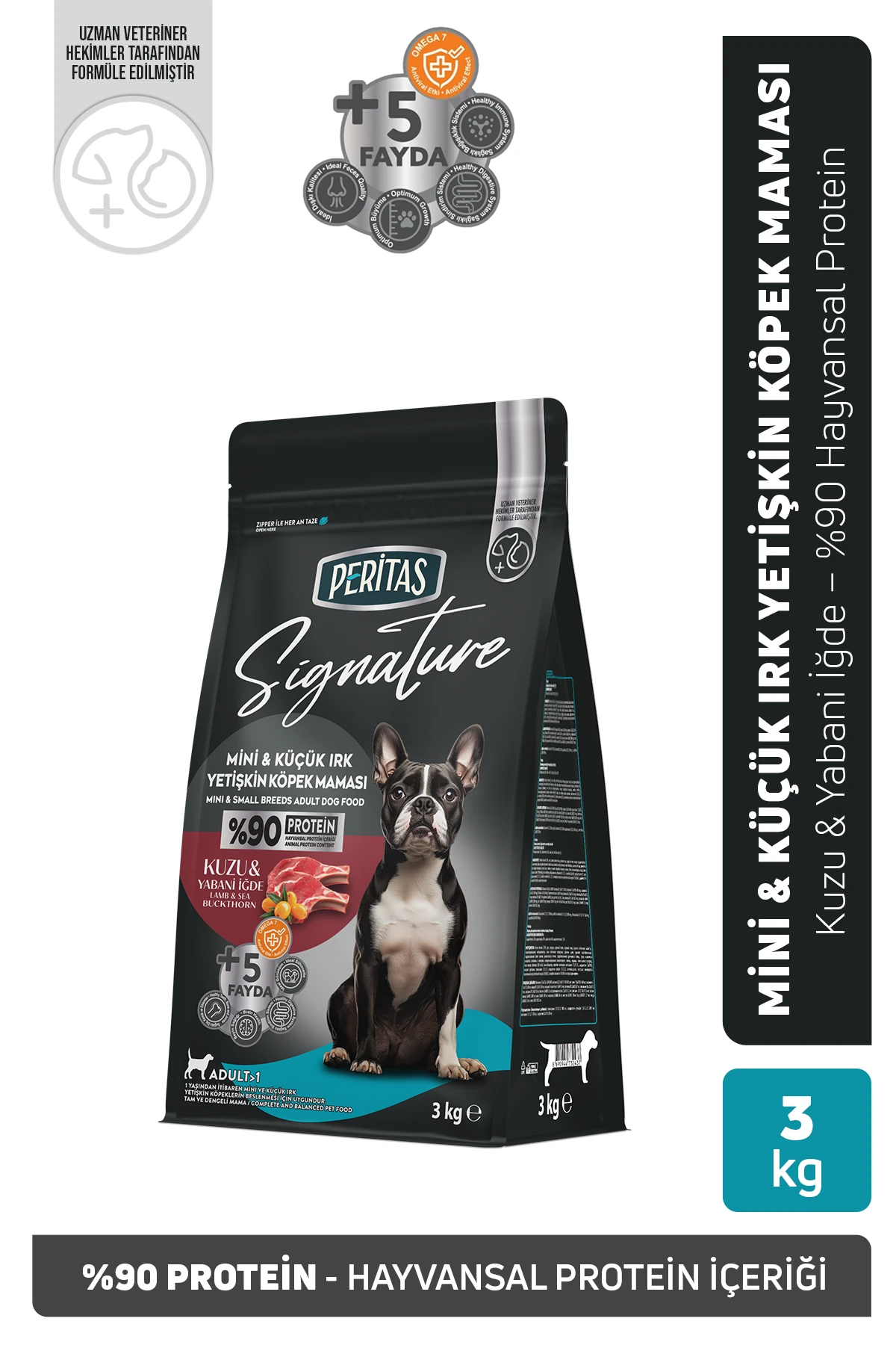 [13202075] Signature Kuzulu Küçük Irk Yetişkin Köpek Maması (3 Kg)