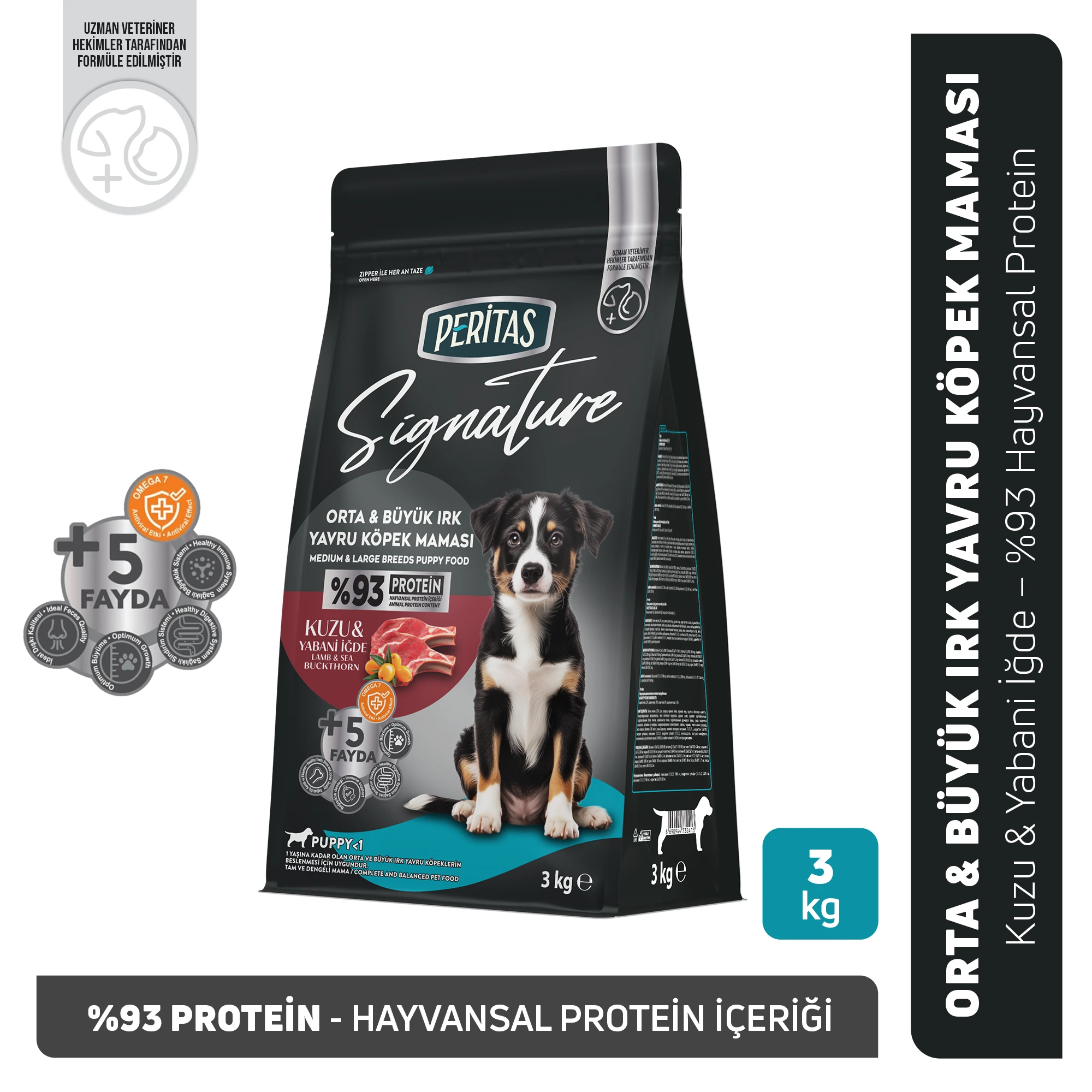 [13202074] Signature Kuzulu Orta ve Büyük Irk Yavru Köpek Maması (3 Kg)