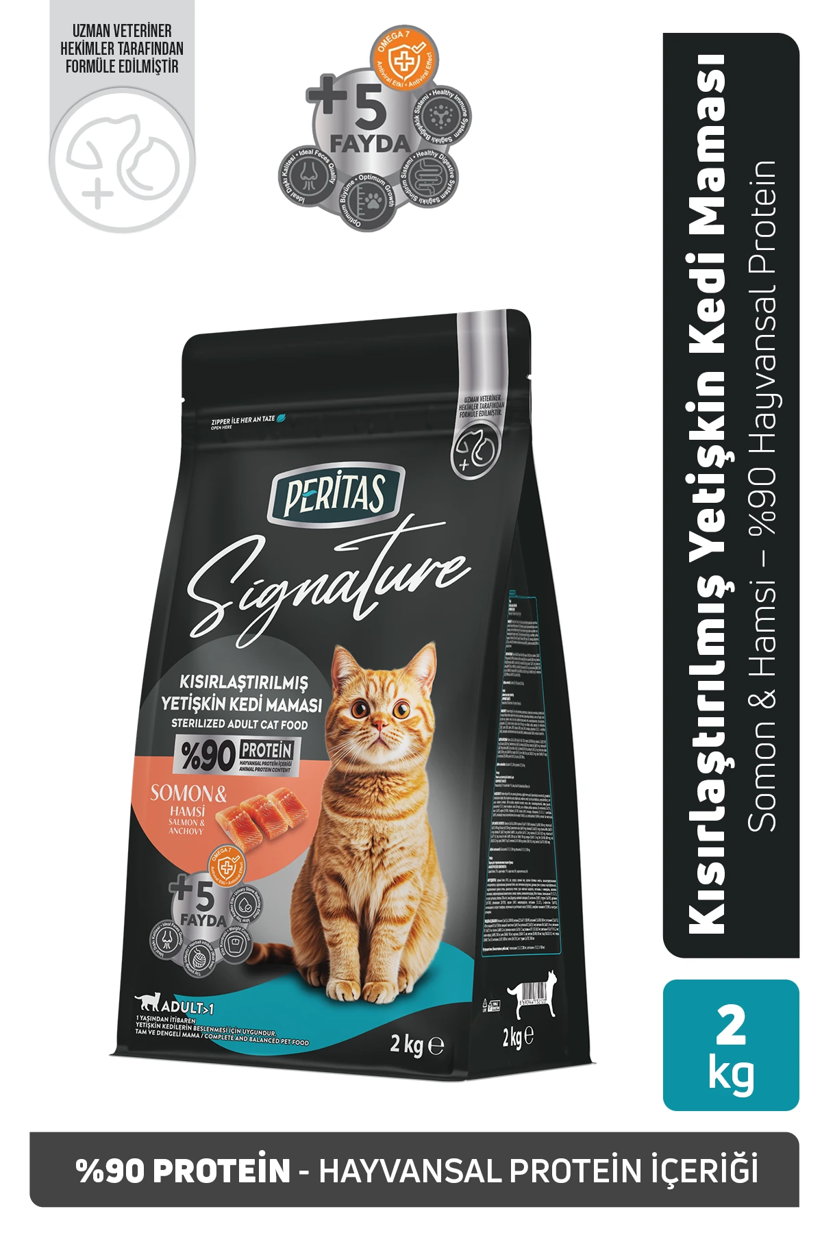 [13202061] Signature Somonlu Kısırlaştırılmış Yetişkin Kedi Maması (2 Kg)