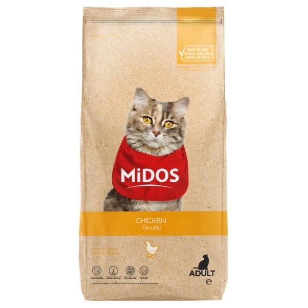 [132101020] Midos Tavuklu Yetişkin Kedi Maması (2 Kg)