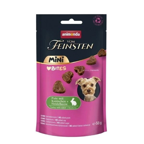 [200-082861] Animonda Vom Feinsten Hindi ve Tavşan Etli Mini Irk Yetişkin Köpek Ödül Maması (1 Adet)