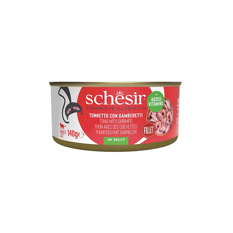 [230-21126304] Schesir Jöle İçinde Ton Balık ve Karidesli Yetişkin Konserve Kedi Maması (1 Adet)