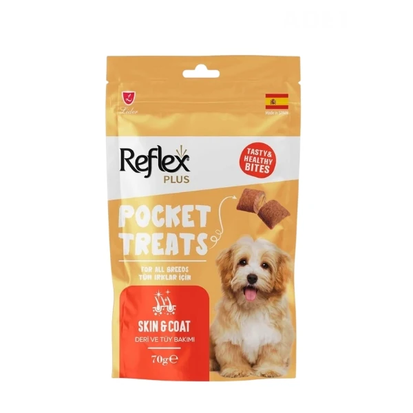 [RFT-082] Reflex Plus Pocket Treats Deri Ve Tüy Bakımı için Köpek Ödül Maması (1 Adet)