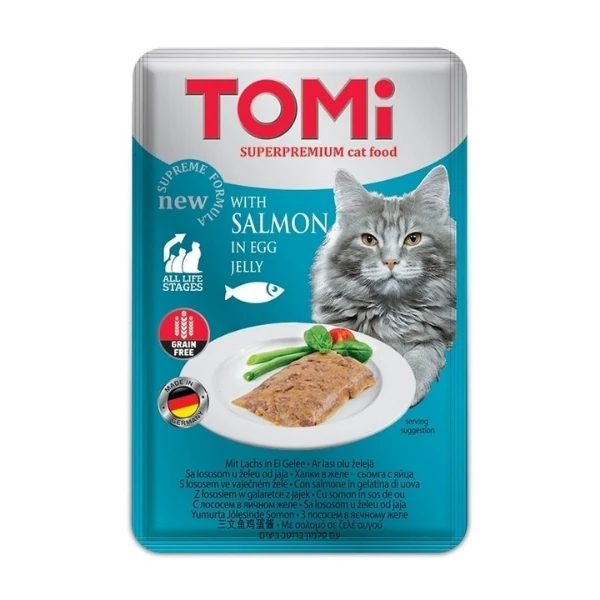 [650-1003121A] Tomi Somonlu ve Yumurtalı Pouch Yetişkin Konserve Kedi Maması