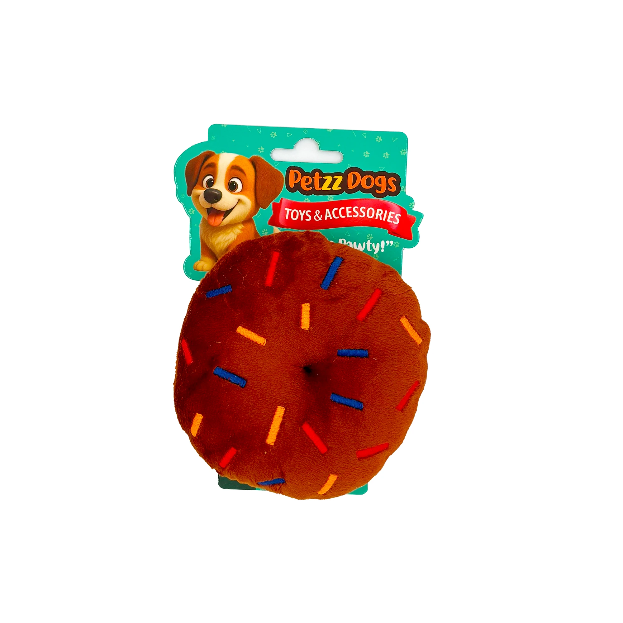 [PTZ-D-003] PetzzDogs Yummy Sesli Dayanıklı Peluş Köpek Çiğneme Oyuncağı 10x8 Cm (Kahverengi)