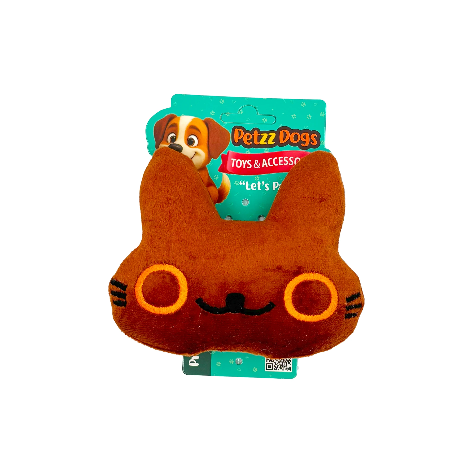 [PTZ-D-007-KA] PetzzDogs Kitty Sesli Dayanıklı Peluş Köpek Çiğneme Oyuncağı 12x14 Cm (Kahverengi)