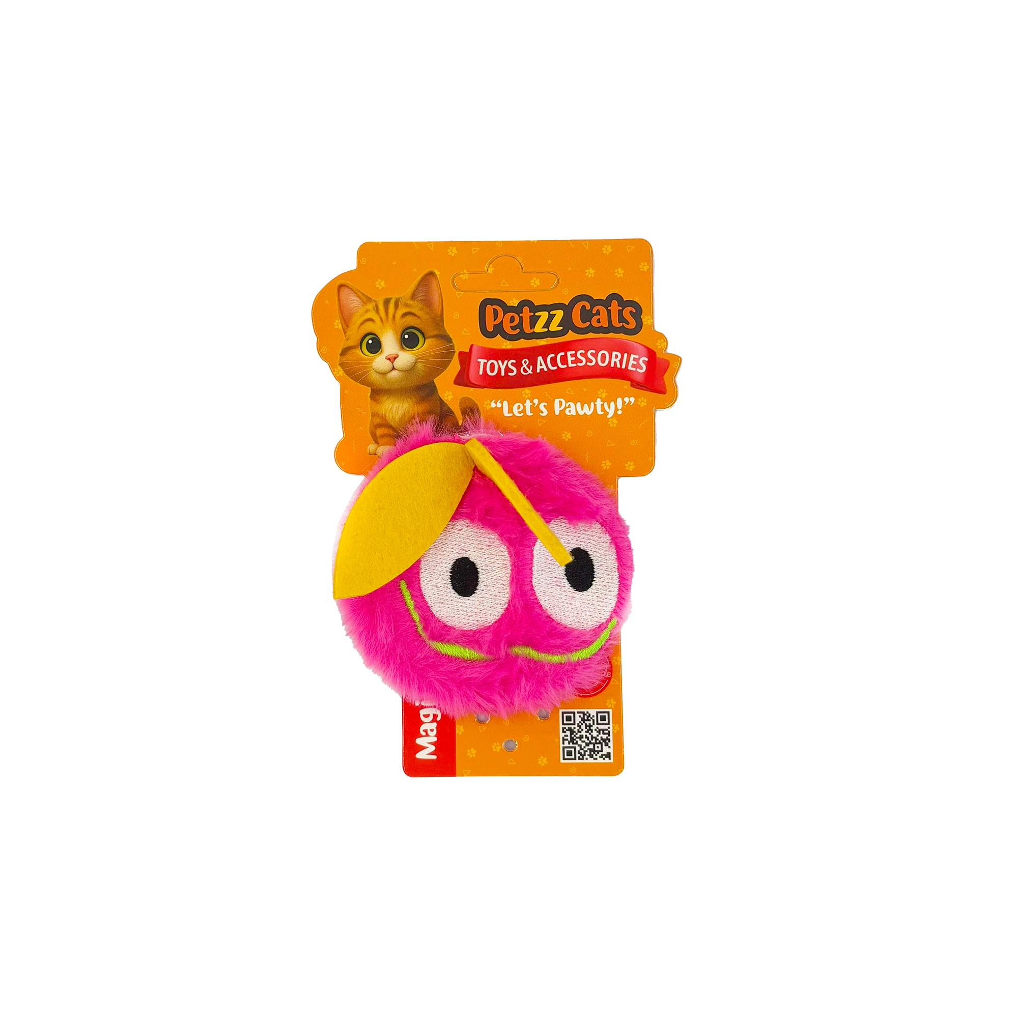 [PTZ-C-054-P] PetzzCats Peluş Matatabi ve Çıngırak Sesli Peluş Kedi Oyuncağı 12x8 Cm (Pembe)