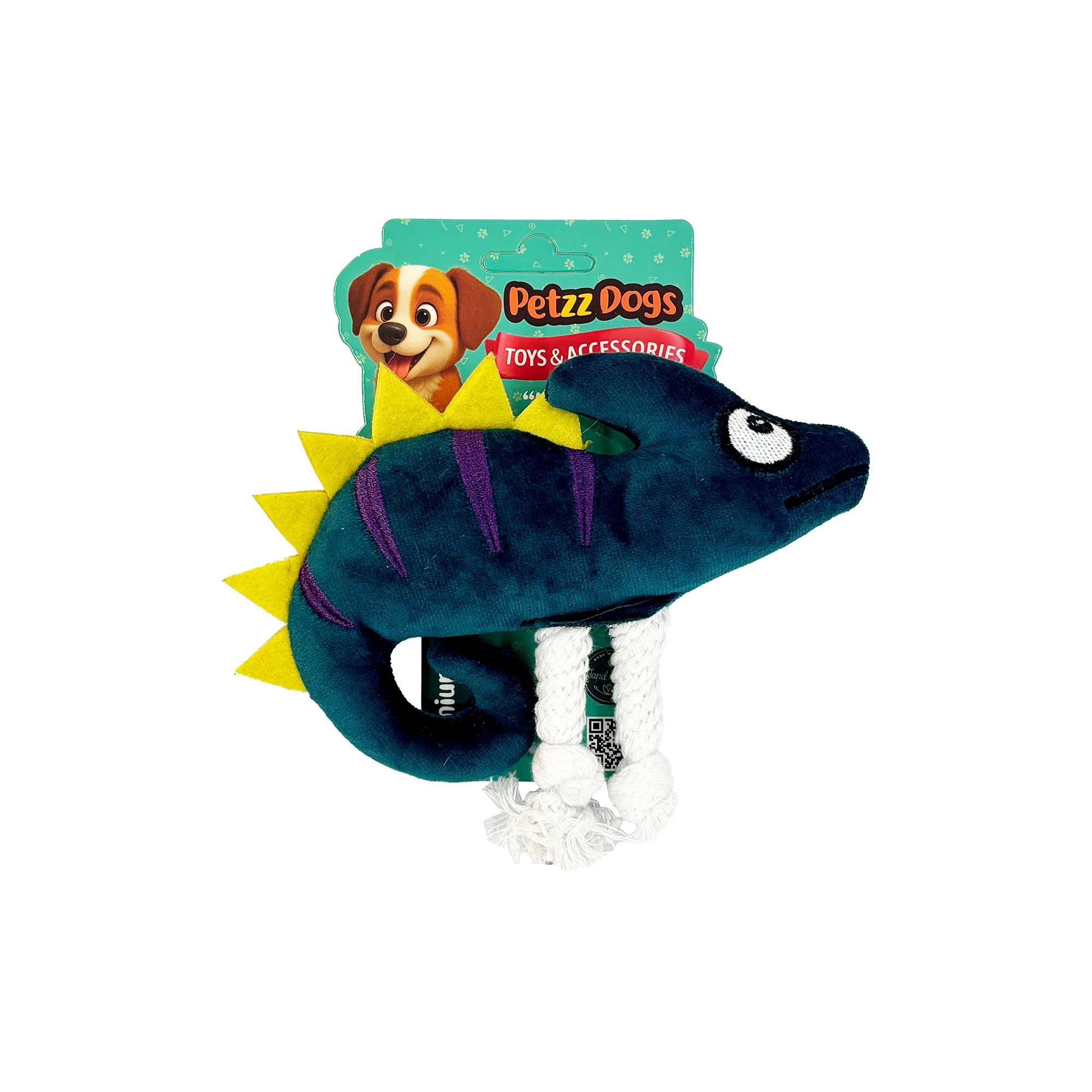 [PTZ-D-027] PetzzDogs Buka Sesli Dayanıklı Peluş Köpek Çiğneme Oyuncağı 14x25 Cm (Mavi)
