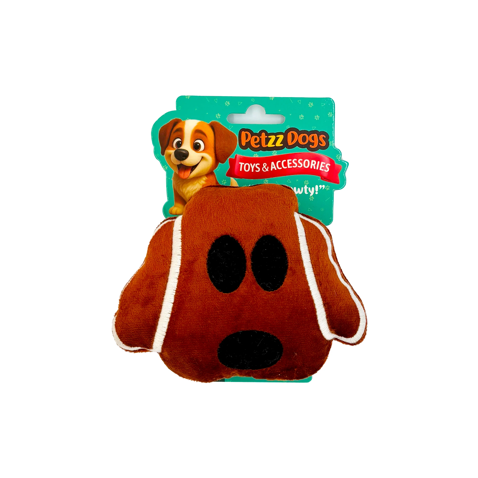 [PTZ-D-008-KA] PetzzDogs Snoop Sesli Dayanıklı Peluş Köpek Çiğneme Oyuncağı 12x14 Cm (Kahverengi)