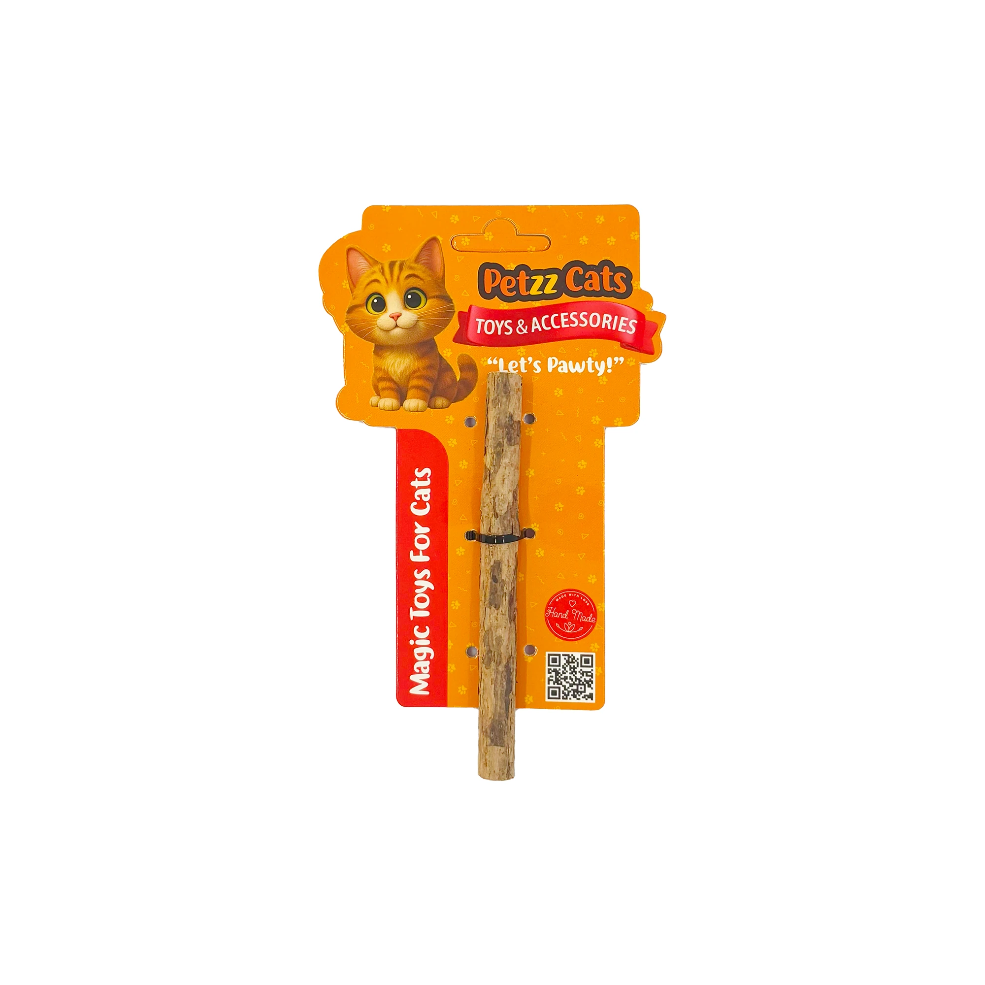 [PTZ-C-061] PetzzCats Stick Monster Matatabi ve Çıngırak Sesli Peluş Kedi Oyuncağı 0,9-1,1x12 Cm