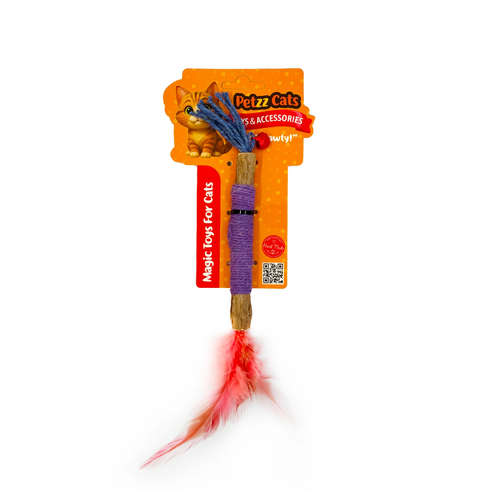 [PTZ-C-056-MO] PetzzCats Zımpara Matatabi ve Çıngırak Sesli Peluş Kedi Oyuncağı 1x20 Cm (Mor)