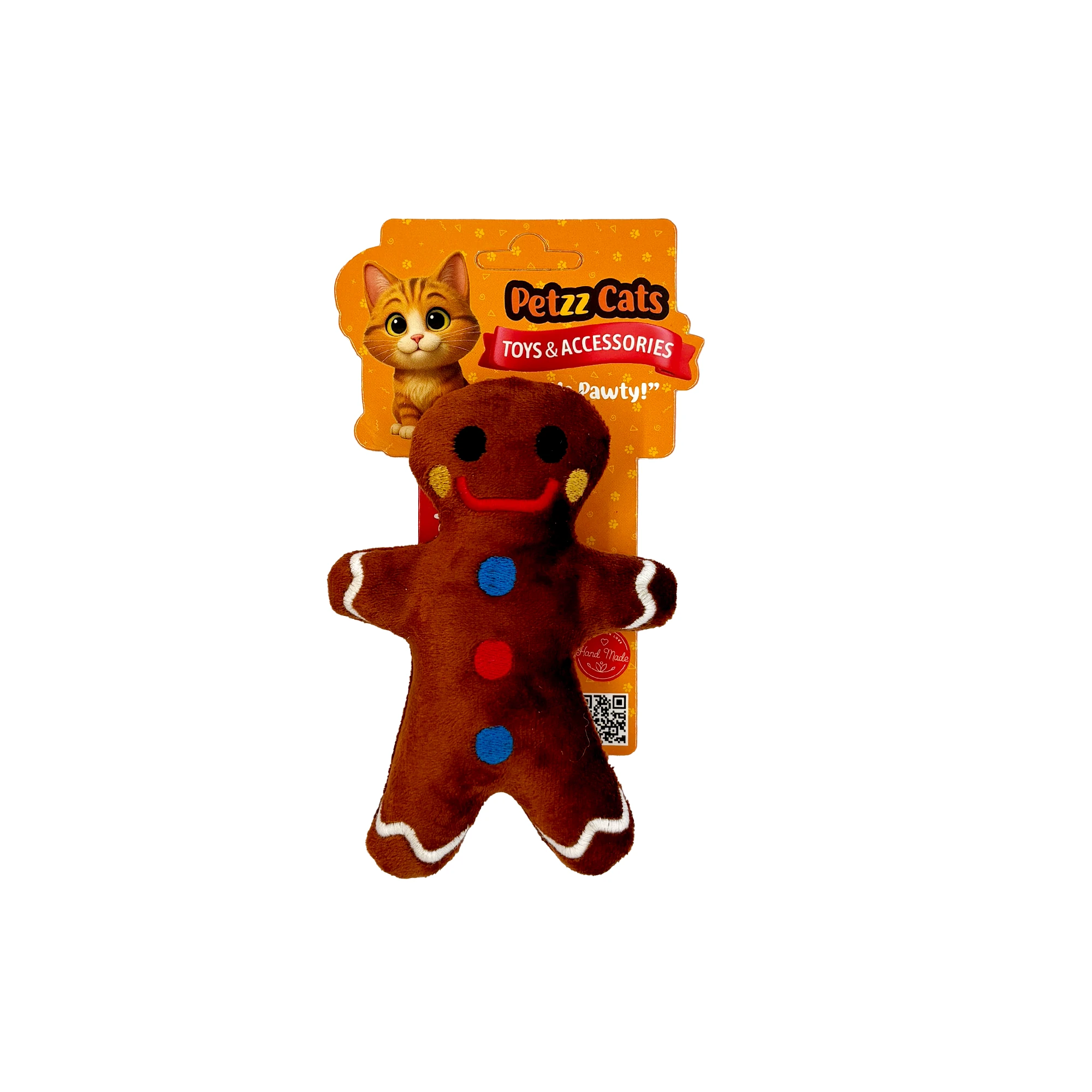 [PTZ-C-033-KA] PetzzCats Many Matatabi ve Çıngırak Sesli Peluş Kedi Oyuncağı 15x9 Cm (Kahverengi)