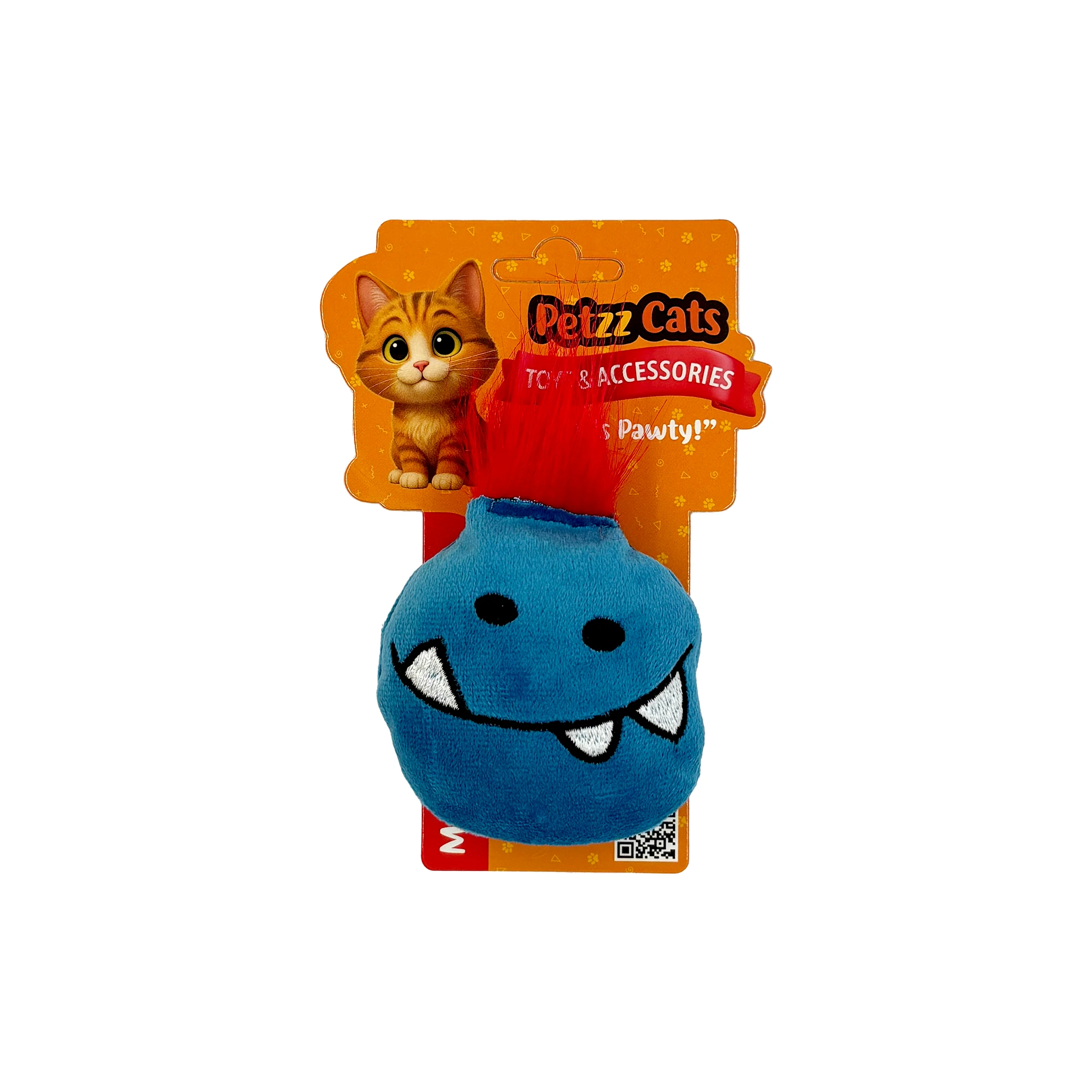 [PTZ-C-030-M] PetzzCats Ming Matatabi ve Çıngırak Sesli Peluş Kedi Oyuncağı 9x7 Cm (Mavi)