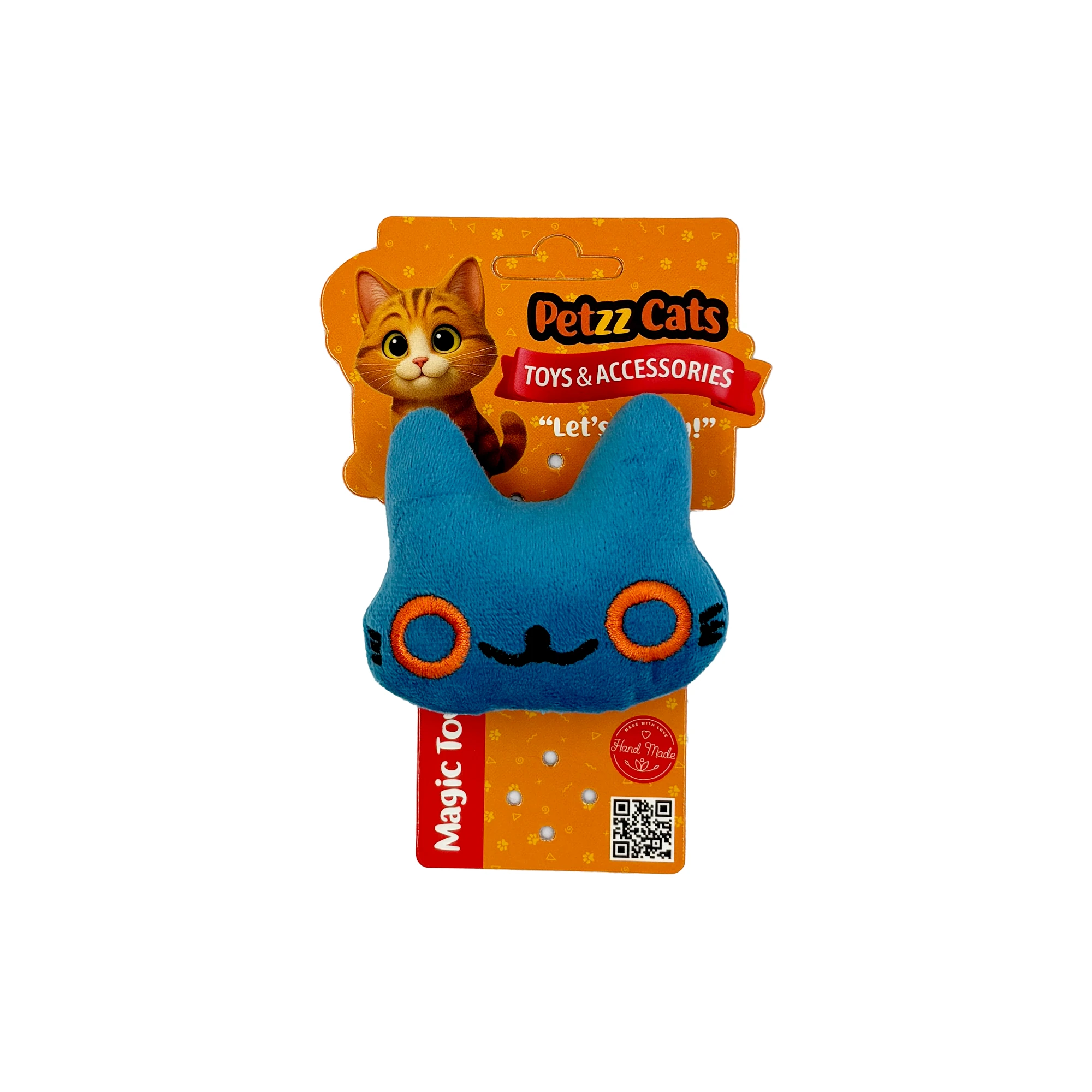 [PTZ-C-032-M] PetzzCats Caty Matatabi ve Çıngırak Sesli Peluş Kedi Oyuncağı 8x8 Cm (Mavi)