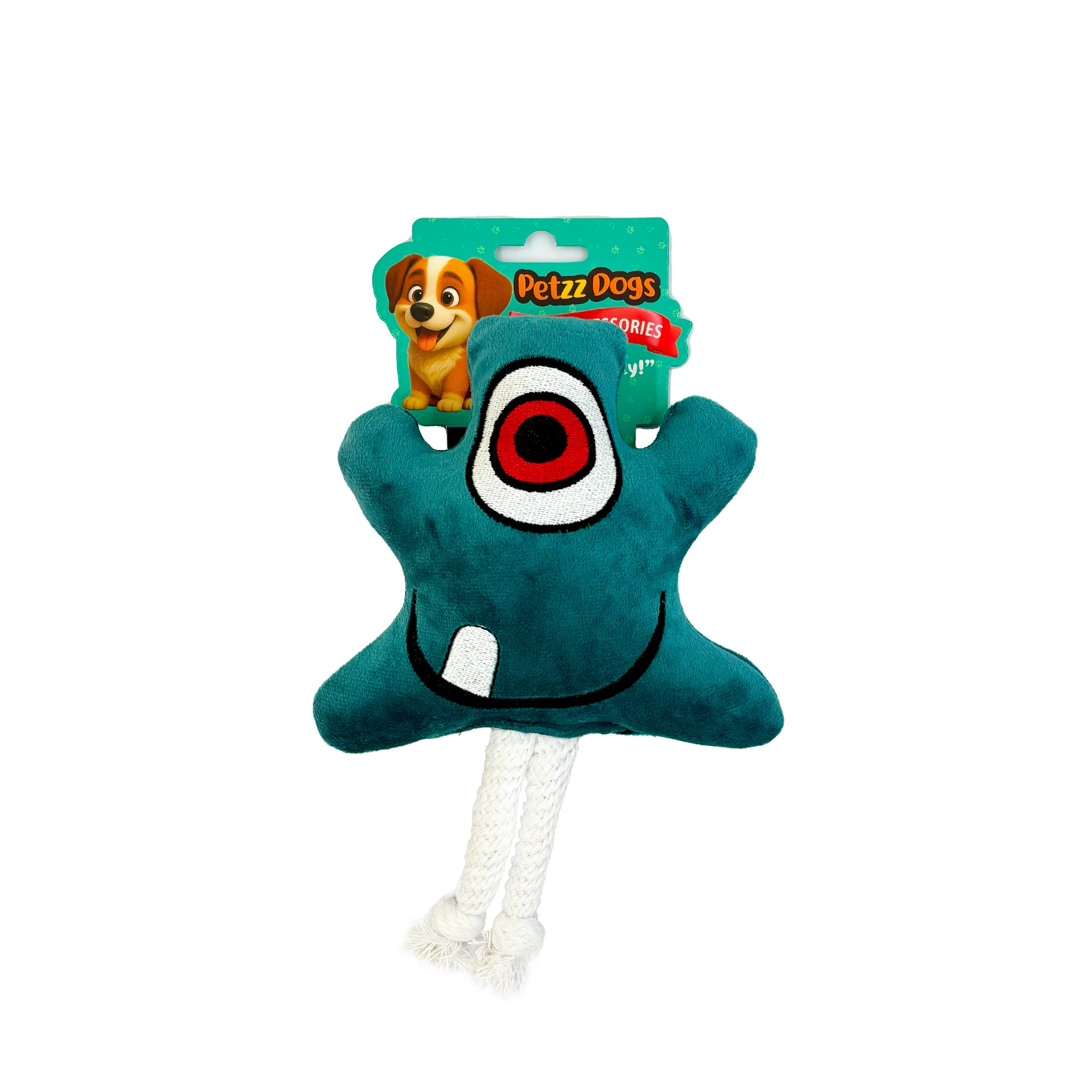 [PTZ-D-021-M] PetzzDogs Miny Sesli Dayanıklı Peluş Köpek Çiğneme Oyuncağı 22x15 Cm (Mavi)