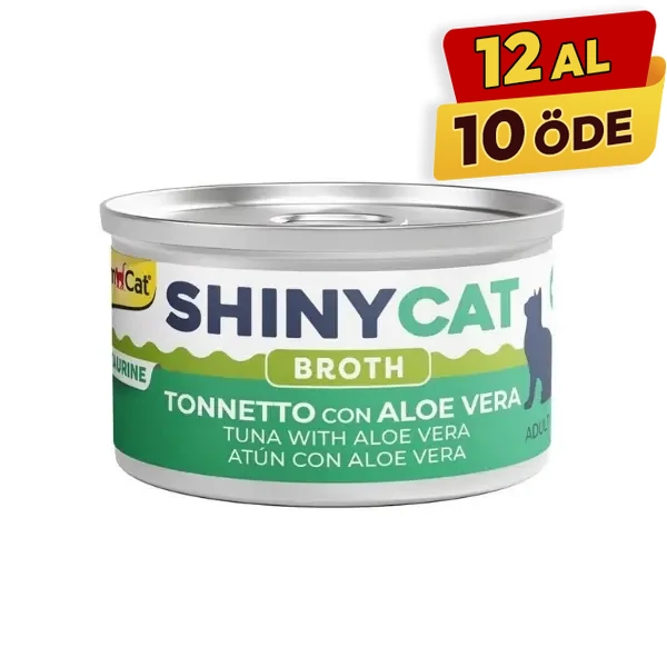 [4002064416847] Gimcat Shinycat Broth Sos İçinde Aloe Veralı ve Ton Balıklı Yetişkin Konserve Kedi Maması