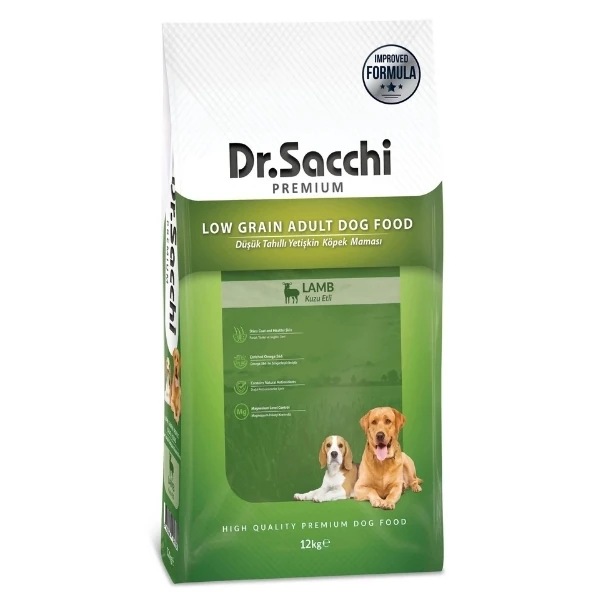 [8690286594700] Dr.Sacchi Premium Kuzu Etli Düşük Tahıllı Yetişkin Köpek Maması